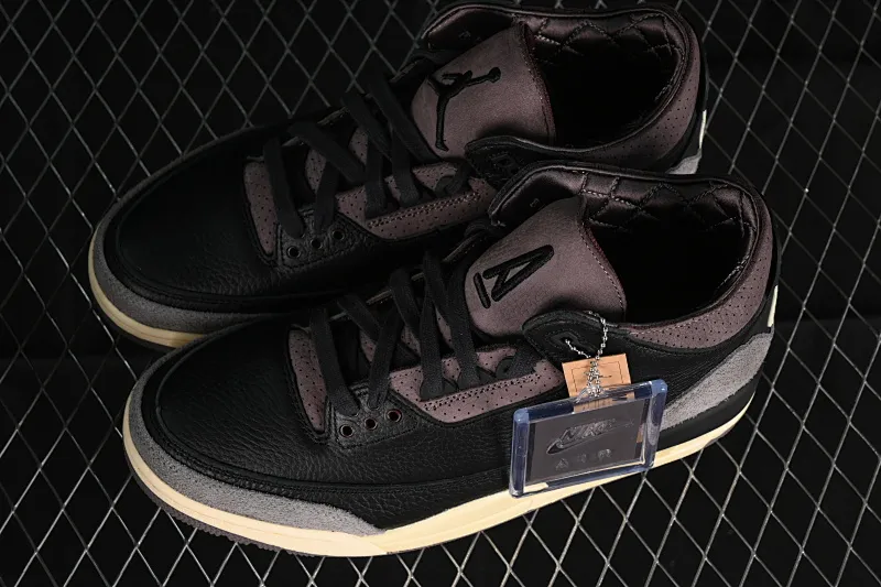 All categories Air Jordan Jordan series basketball shoes Air Jordan 3 foreign trade version A Ma Maniere x Air Jordan 3 Retro "Black" AJ3 Joe 3 joint model FZ4811-001